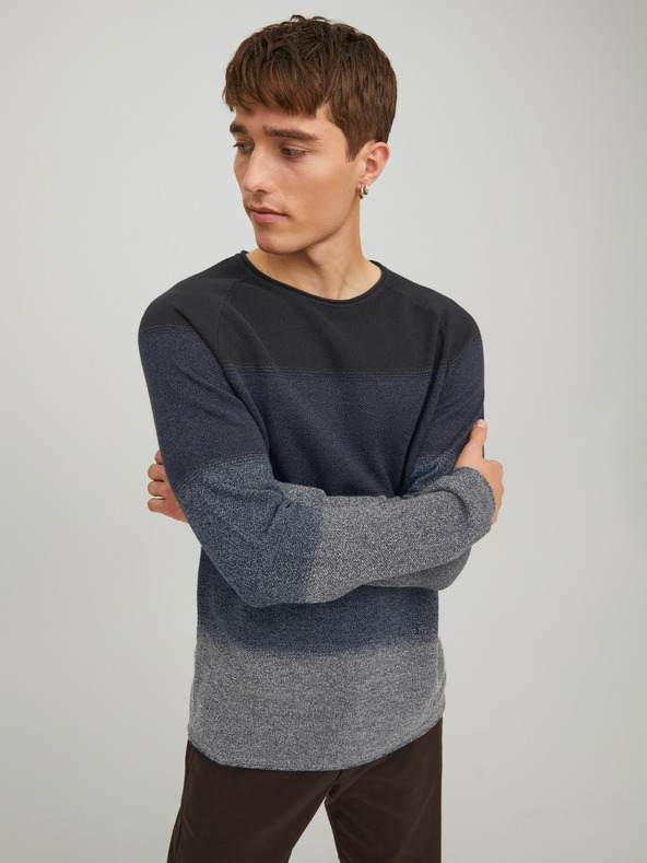 Jack & Jones Тъмно син мъжки пуловер Jack & Jones Hill