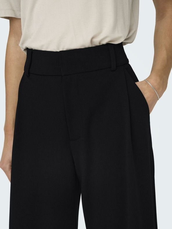 Jacqueline de Yong Черни дамски панталони с широки крачоли JDY Geggo