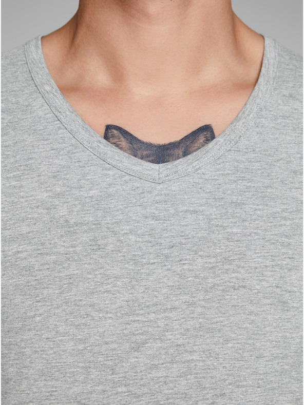 Jack & Jones Светлосива раирана тениска Jack & Jones Basic