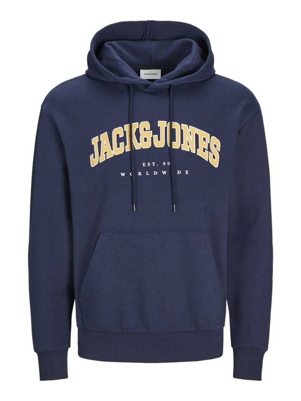 Jack & Jones Тъмносин мъжки суитшърт с качулка Jack & Jones Caleb