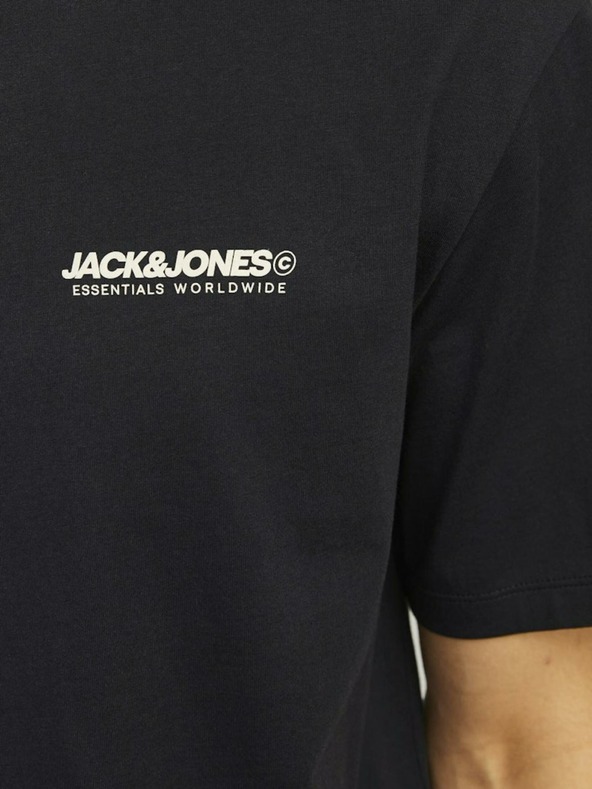 Jack & Jones Черна мъжка тениска Jack & Jones Legacy