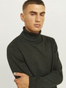Jack & Jones Тъмнозелен мъжки елек Jack & Jones Basic Turtleneck