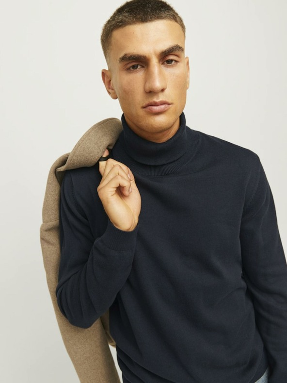 Jack & Jones Тъмно синьо Мъжки Jack & Jones Basic Turtleneck