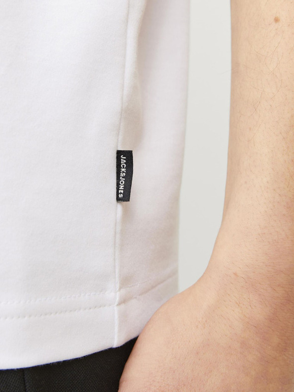 Jack & Jones Бяла мъжка тениска Jack & Jones