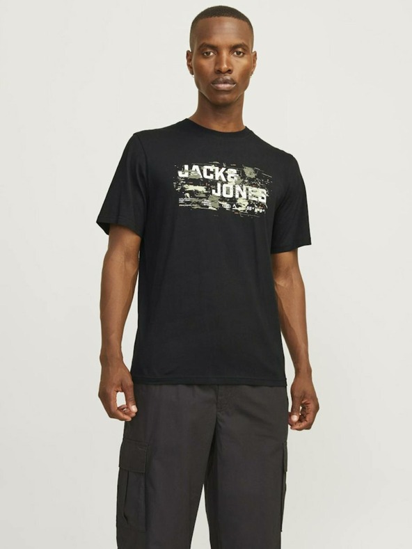 Jack & Jones Черна мъжка тениска Jack & Jones Outdoor