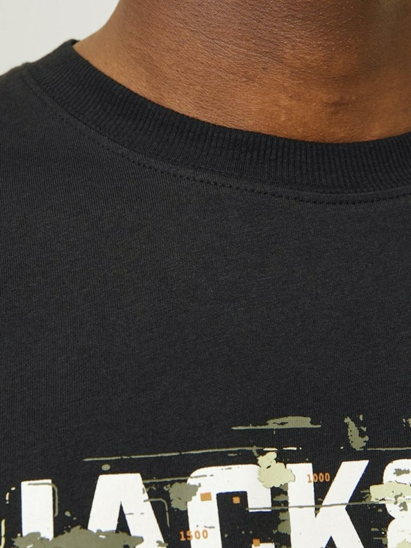 Jack & Jones Черна мъжка тениска Jack & Jones Outdoor