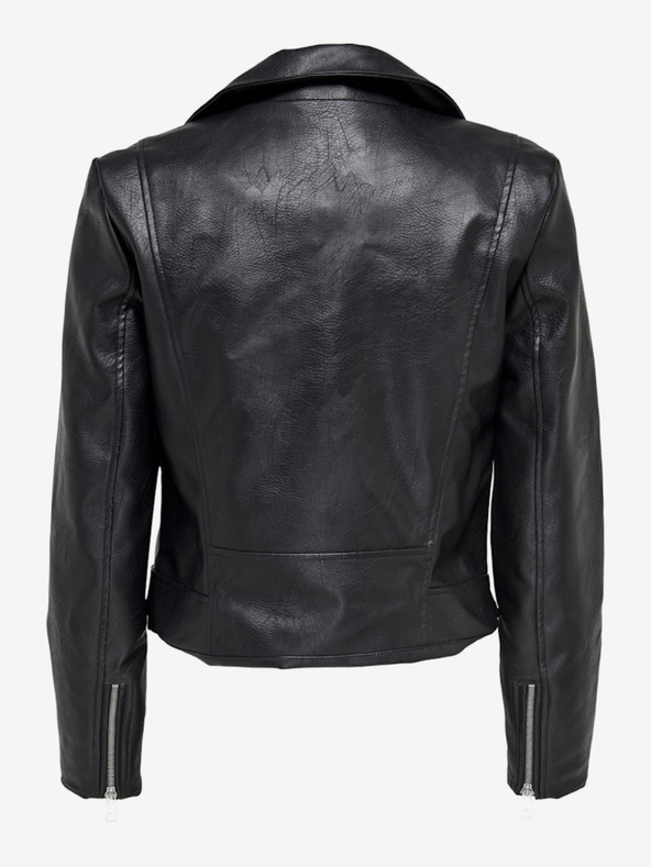 ONLY Черно дамско кожено яке ONLY Vera