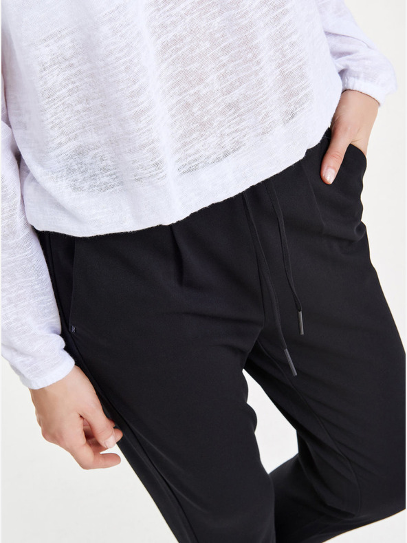 ONLY Черни панталони с висока талия ONLY Poptrash