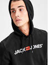 Jack & Jones Черна качулка с щампа Jack & Jones Corp