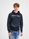 Jack & Jones Тъмно синя щампована качулка Jack & Jones Corp