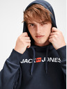 Jack & Jones Тъмно синя щампована качулка Jack & Jones Corp