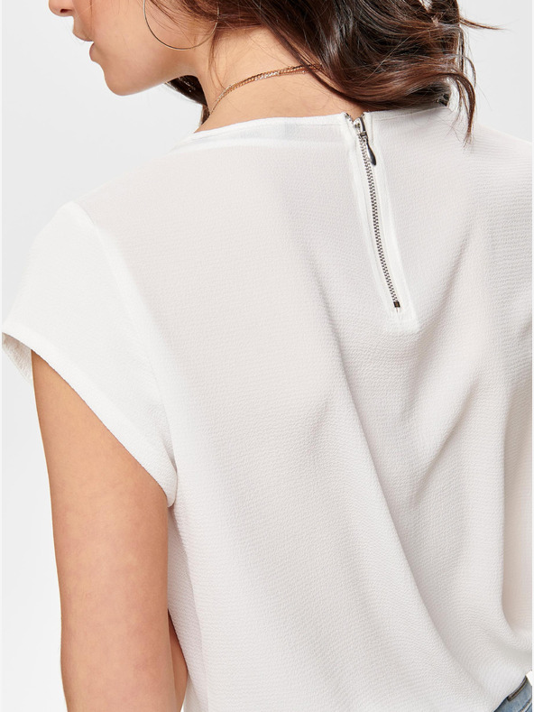 ONLY Кремава блуза с цип отзад ONLY Vic