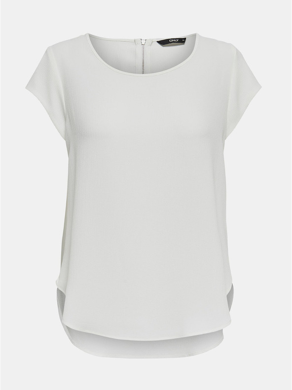 ONLY Кремава блуза с цип отзад ONLY Vic