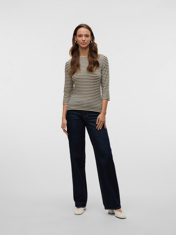 AWARE by VERO MODA Бежова дамска риза на райета AWARE by VERO MODA Fiona