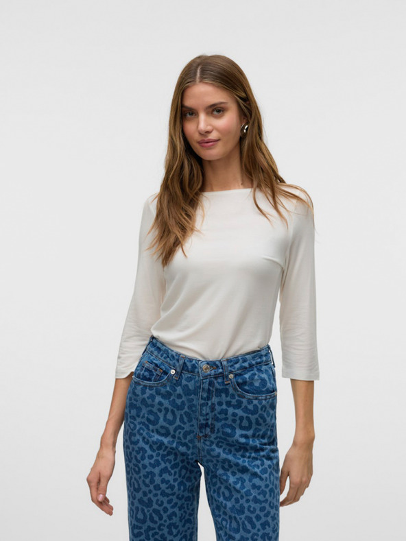 AWARE by VERO MODA Бяла дамска тениска AWARE by VERO MODA Fiona