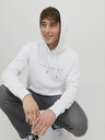 Jack & Jones Бял мъжки суитшърт с качулка Jack & Jones Star