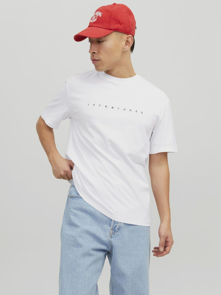 Jack & Jones Бяла мъжка качулка Jack & Jones Star