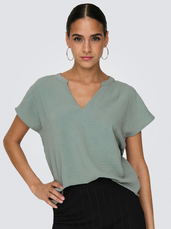 Jacqueline de Yong Зелена дамска блуза с лъвче JDY