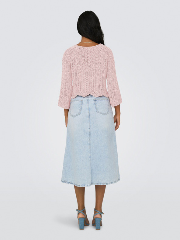 ONLY Светлорозов дамски пуловер ONLY Nola