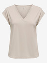 ONLY Бежова дамска тениска Само безплатно