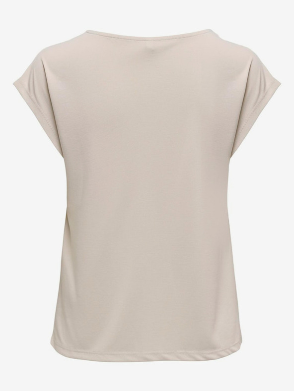 ONLY Бежова дамска тениска Само безплатно