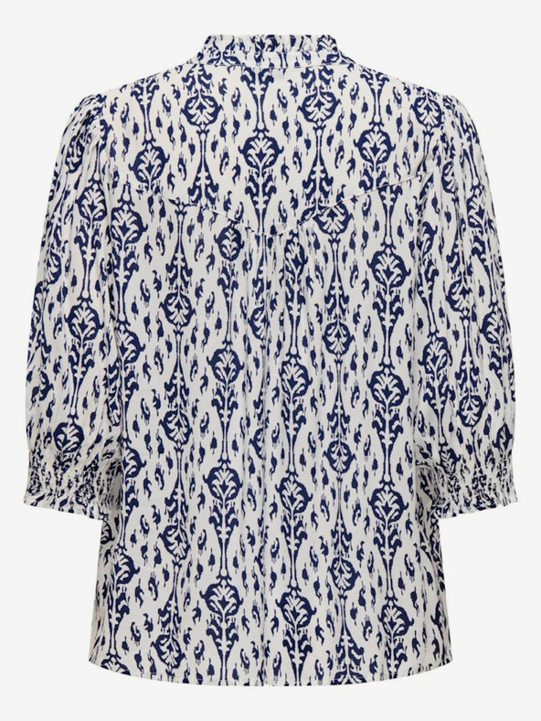 ONLY Бяла и синя дамска шарена блуза ONLY Raya