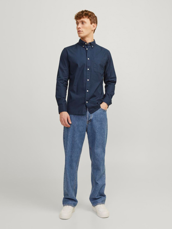 Jack & Jones Тъмносиня мъжка риза Jack & Jones Brook