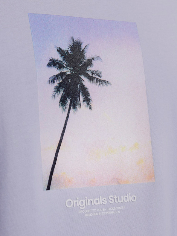 Jack & Jones Светлолилава мъжка тениска Jack & Jones Vesterbro