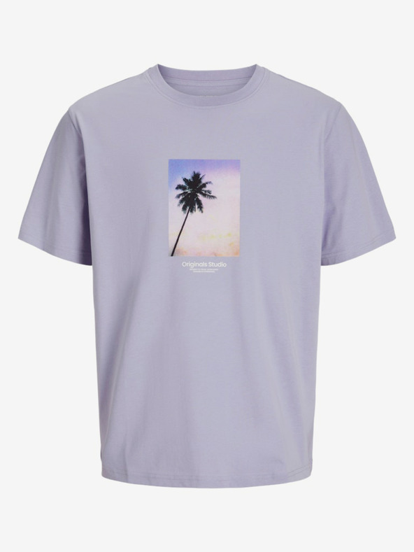 Jack & Jones Светлолилава мъжка тениска Jack & Jones Vesterbro