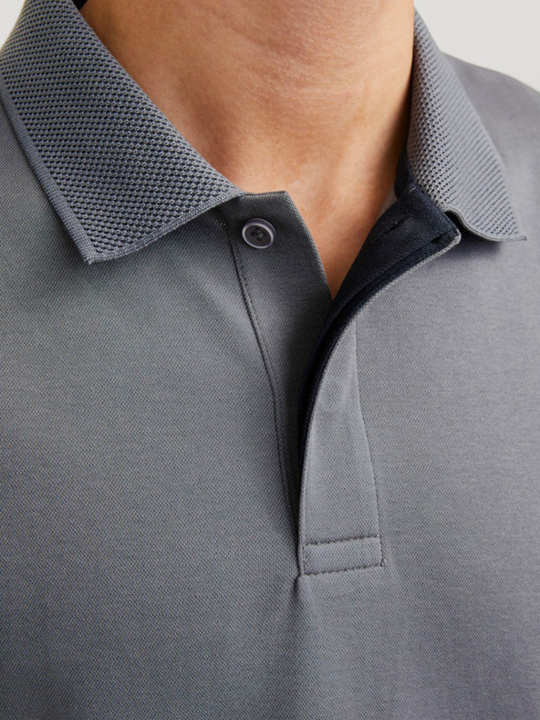 Jack & Jones Сива мъжка тениска за поло Jack & Jones Crodney