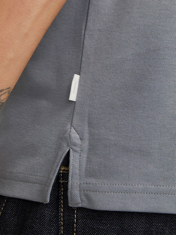 Jack & Jones Сива мъжка тениска за поло Jack & Jones Crodney