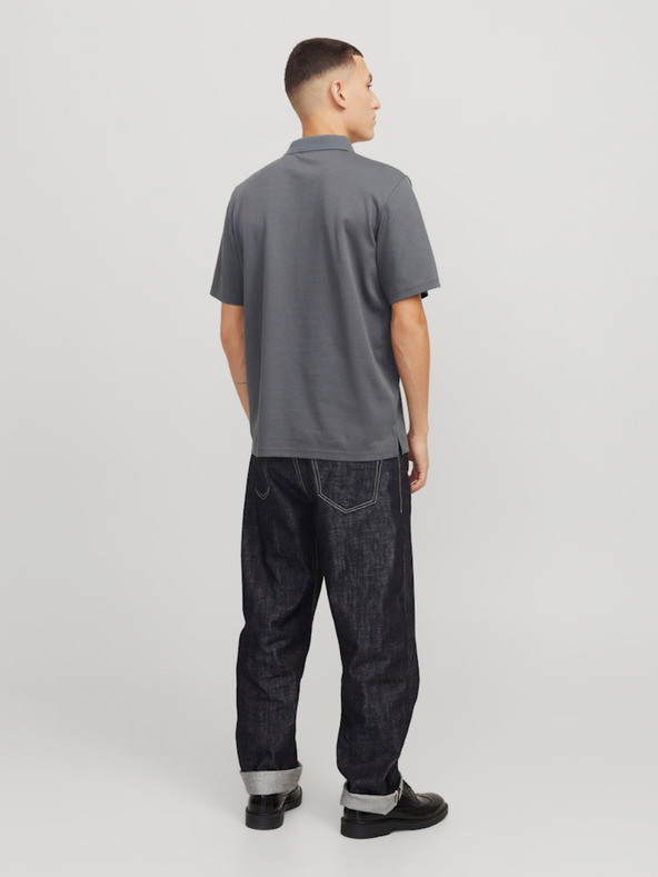 Jack & Jones Сива мъжка тениска за поло Jack & Jones Crodney
