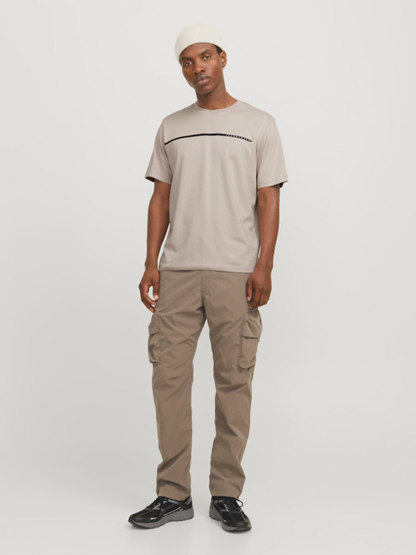 Jack & Jones Jack & Jones Fusion Бежова мъжка тениска
