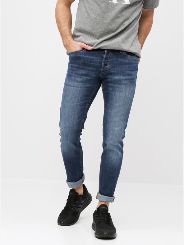 Jack & Jones Сини прилепнали дънки Jack & Jones Glenn