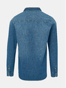 Jack & Jones Синя мъжка риза от деним с тънка кройка Jack & Jones Heridan