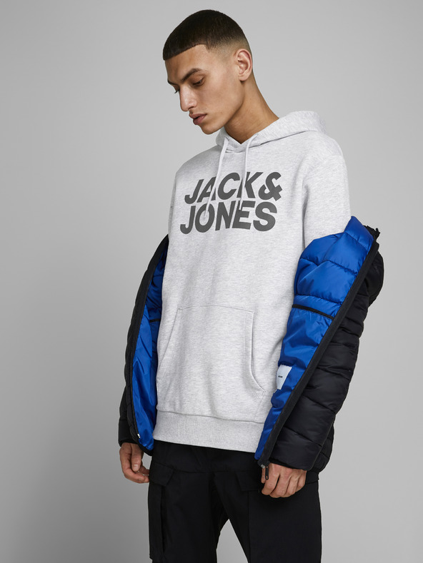 Jack & Jones Светлосива шарена качулка Jack & Jones Corp
