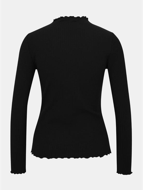 ONLY Черна риза с ребра ONLY Emma