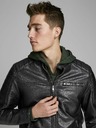 Jack & Jones Черно кожено яке Jack & Jones Rocky