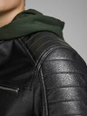 Jack & Jones Черно кожено яке Jack & Jones Rocky