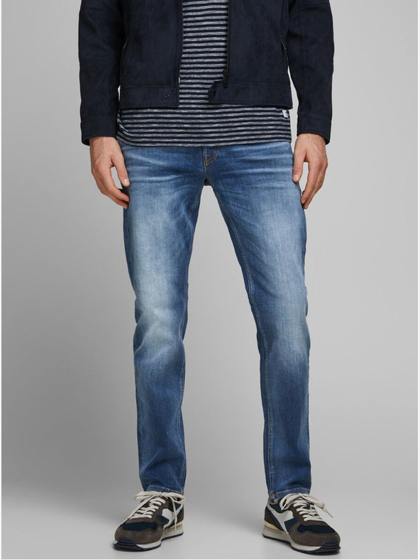 Jack & Jones Сини мъжки дънки с права кройка Jack & Jones Mike