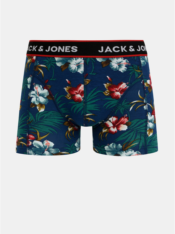 Jack & Jones Комплект от три боксерки Jack & Jones Flower в синьо и черно