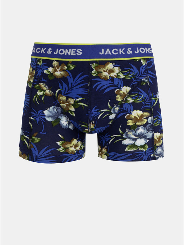 Jack & Jones Комплект от три боксерки Jack & Jones Flower в синьо и черно