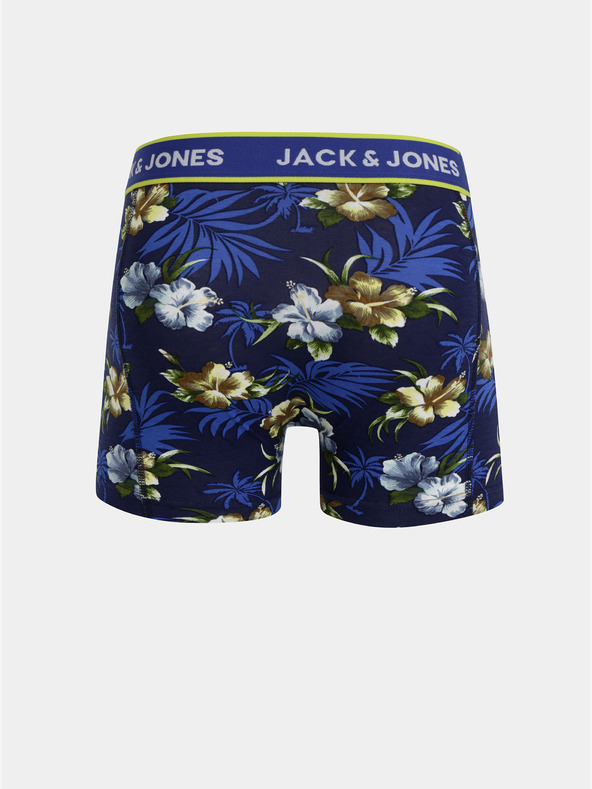 Jack & Jones Комплект от три боксерки Jack & Jones Flower в синьо и черно