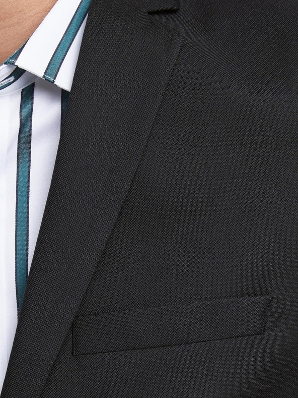 Jack & Jones Черен мъжки блейзър Jack & Jones Solaris от вълнена смес