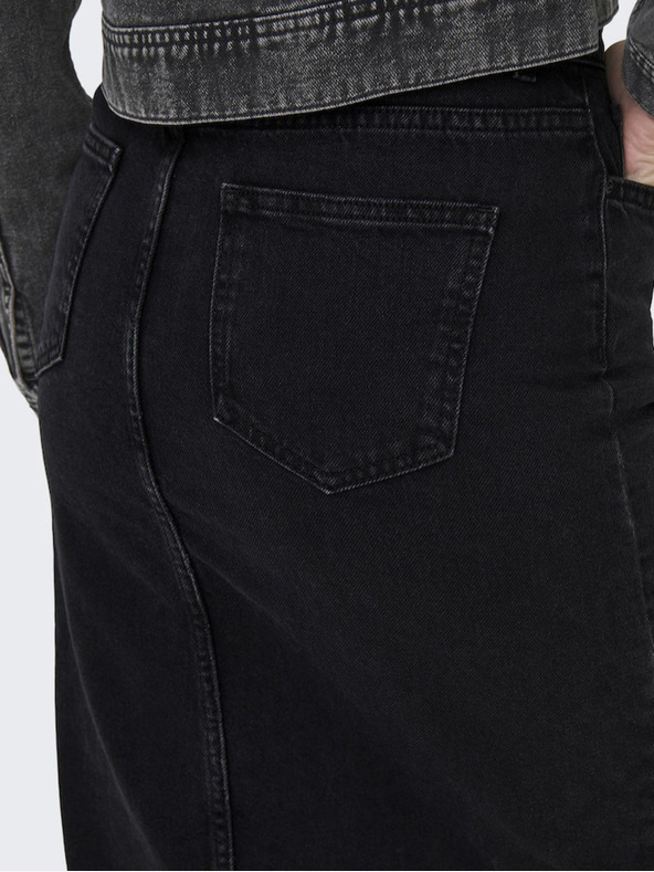 ONLY Черна дънкова миди пола за жени ONLY Bianca