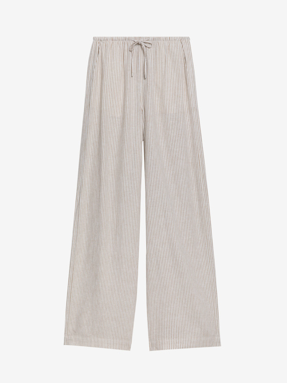 Marks & Spencer Широки панталони с високо съдържание на лен Marks & Spencer извън бяло