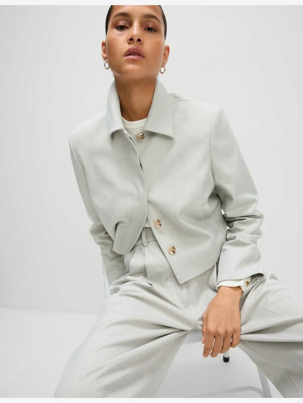 Marks & Spencer Яке с изрязана яка Marks & Spencer сиво