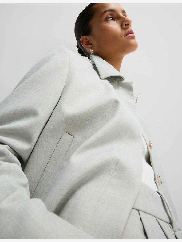 Marks & Spencer Яке с изрязана яка Marks & Spencer сиво