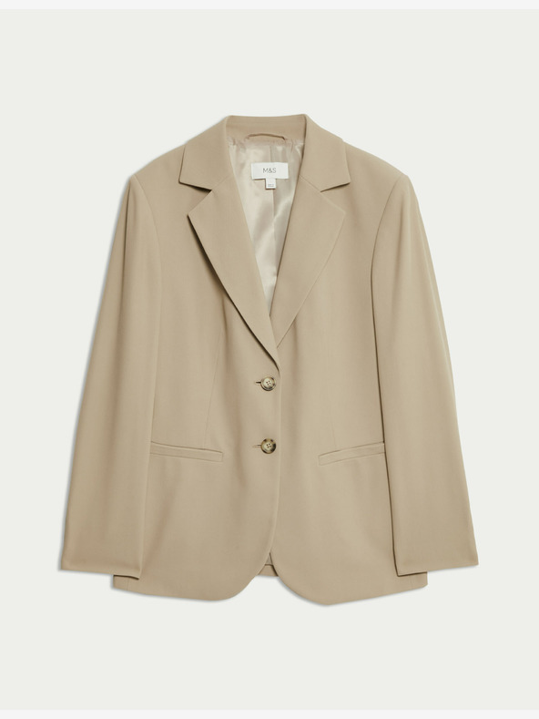 Marks & Spencer Едноредно сако със свободна кройка Marks & Spencer бежово