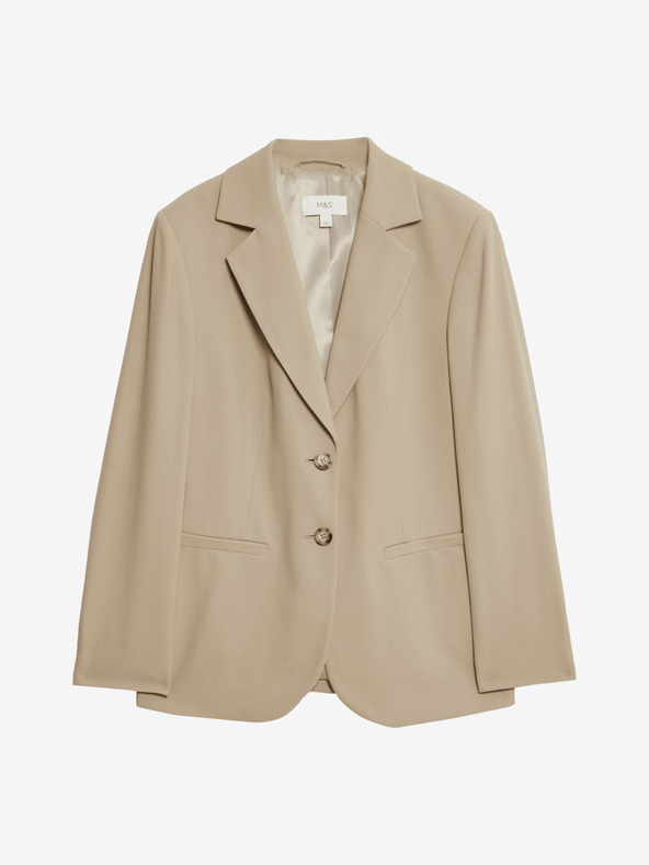 Marks & Spencer Едноредно сако със свободна кройка Marks & Spencer бежово